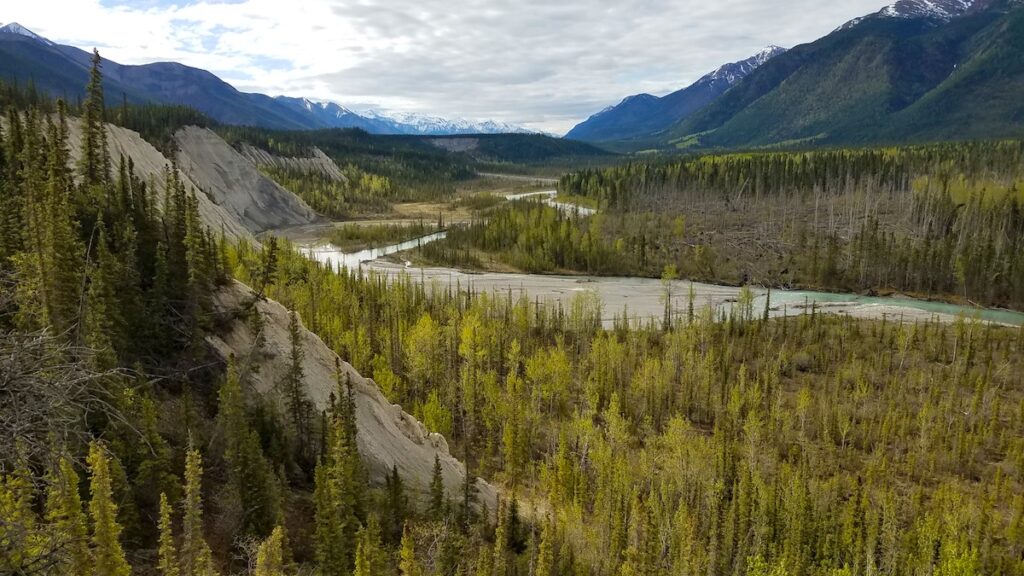 The Rocky Mountains in Muncho Lake Provincial Park.